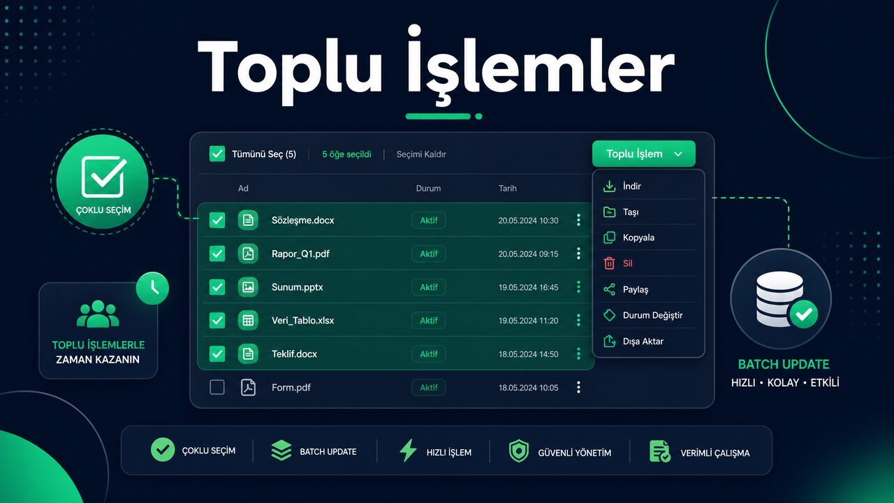 Toplu İşlemler — Saypol’da Yüzlerce Ürünü Tek Seferde Güncelleyin